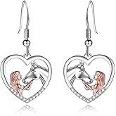 YFN Horse Earrings/Dog Earrings Sterling Silver Animal Drop Dangle Earrings Horse Jewelry Gift for women