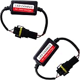 WZP 2PCS H11/H8/H9 Canbus Decoder, Waterproof LED Light Canbus Decoder, Canbus Error-free Anti Flicker Harness Error Code Canceler, Unviersal Replacement Repair Part for Car Bulb Modification Adapter