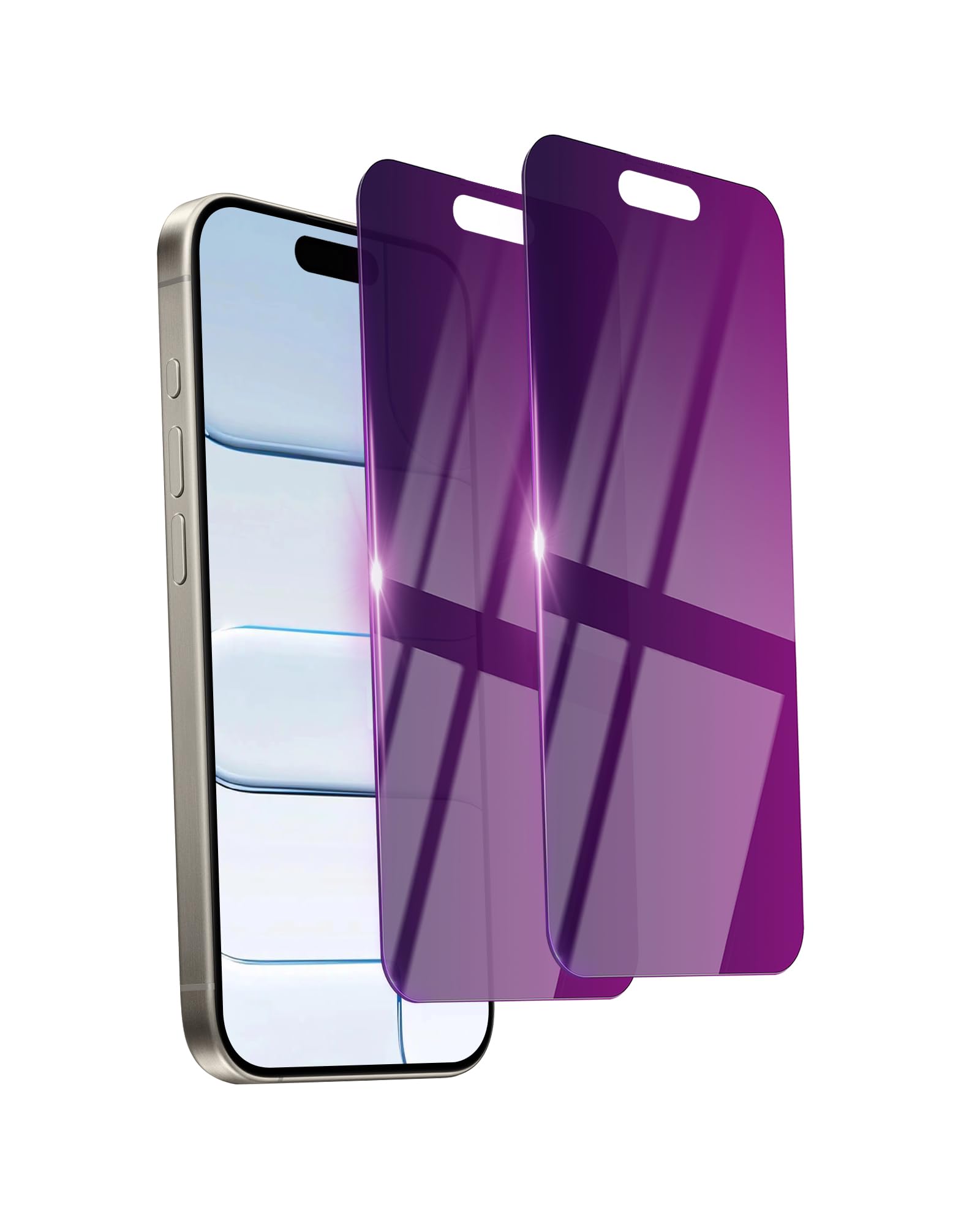 Ifaeveus 2 Pack Privacy Screen Protector for iPhone Air Tempered Glass 6.5'' Private Saver Anti-Spy Eye Protection Anti-Scratch Full Coverage No Bubble