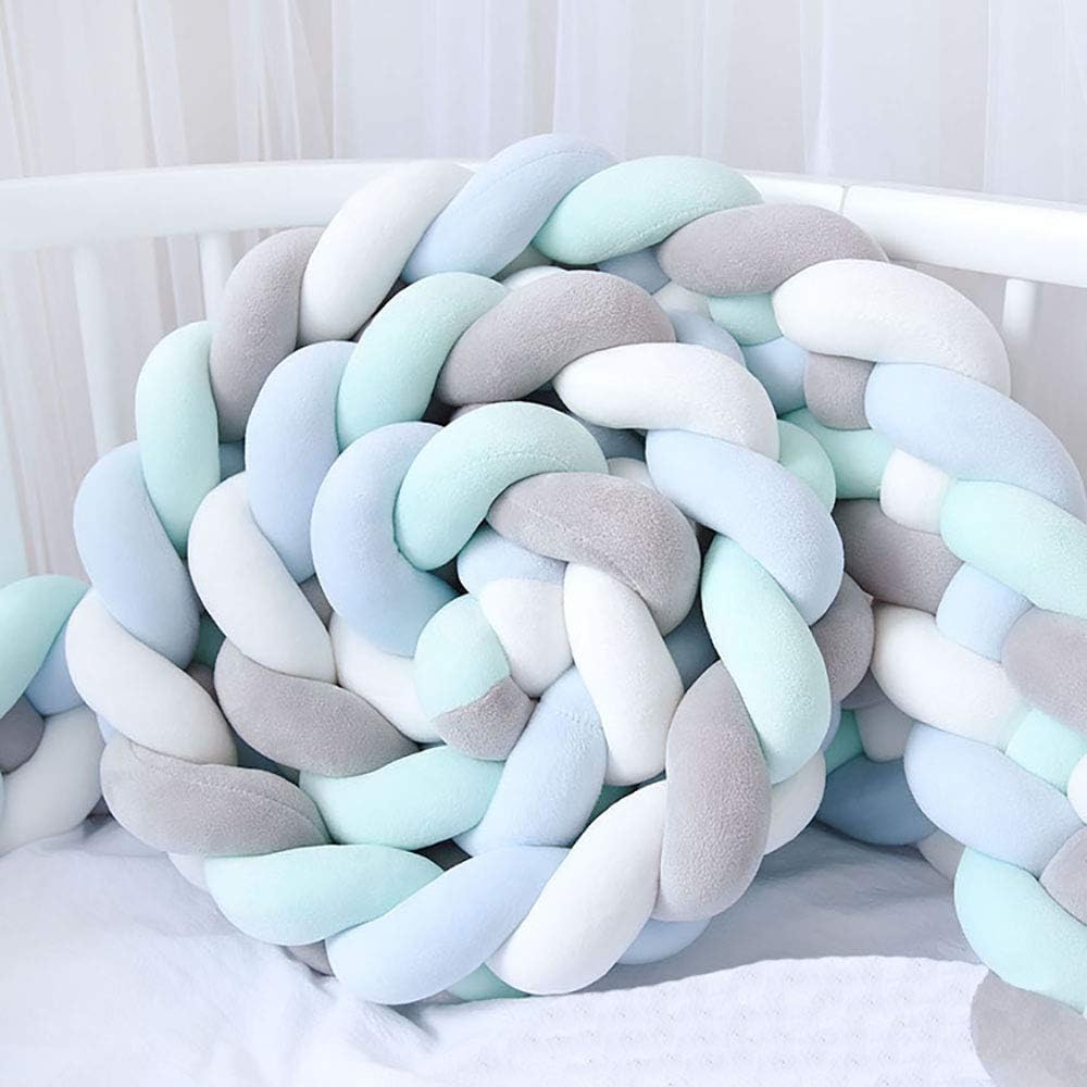Soft Baby Bed Rails Crib Cot Bumper Pads Bedding Set Baby Head Guard Bumper Knot