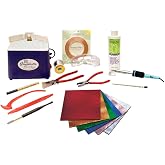 Stained Glass Start-Up Kit by Delphi Glass | Includes Colorful Stained Glass, Glass Grinder,Tools and Supplies