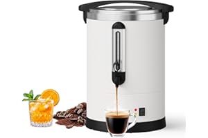 100 Cups Coffee Urn, 14L/3.8 gal Double Wall Commercial Coffee Maker, Large Capacity Hot Coffee Dispenser with Stainless Stee