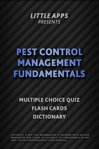 Pest Control Management Fundamentals Quiz Terminology