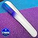 Bona Fide Beauty Glass Nail File - 1 Piece Aqua/Cobalt Czech Crystal Glass Large Nail File for Women & Men - Designed for Manicure & Pedicure Nail Care