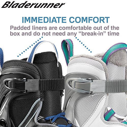 Bladerunner Ice by Rollerblade Zephyr Women's Adult Ice Skates, White and Purple, Recreational, Ice Skates, US Size 7 - Thumbnail 2