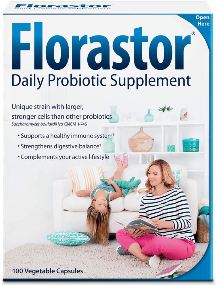 Florastor Daily Probiotic Supplement for Men & Women, 250 mg, 100 Capsules: Health & Personal Care