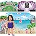 Two separate 18 Inch Doll Backdrops | Doll PlayScenes by Sophia's Includes 3 Scenes, 2 Backdrops | Sports Field, Runway, Beach Scenes