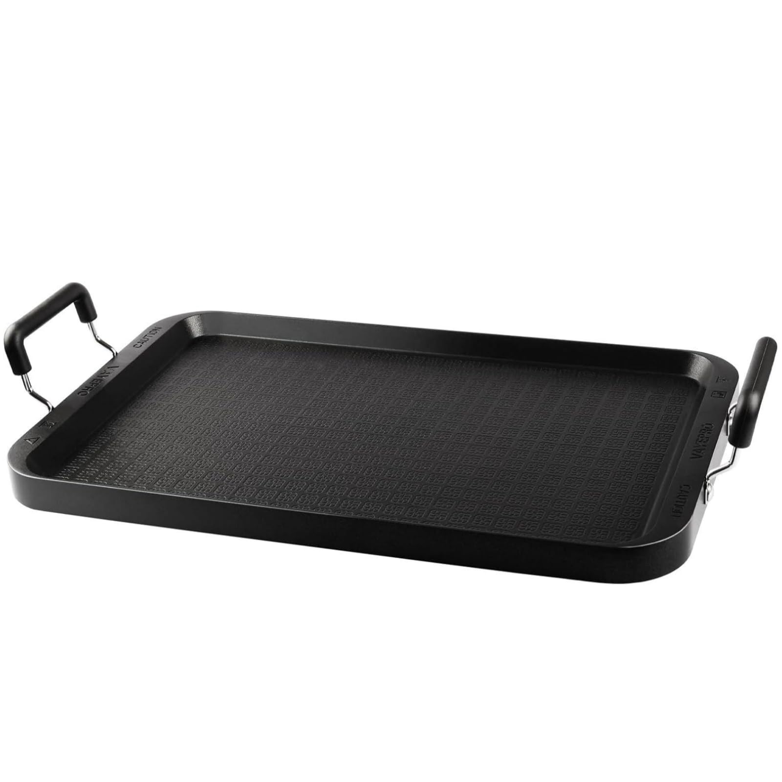 Photo 1 of Vayepro 16" Two-Burner Griddle Pan - Heavy-Duty Aluminum Stove Top Griddle, Nonstick Flat Grill for Gas & Charcoal, Ideal for Pancakes, Burgers, BBQ - Camping, Backyard & Kitchen Use