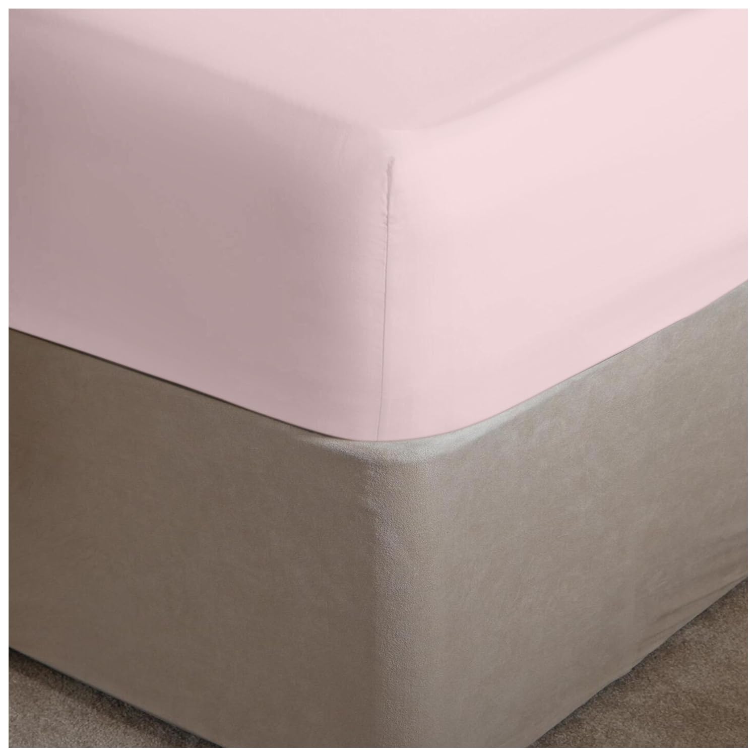 GC GAVENO CAVAILIA Easy Care Percale Extra Deep Fitted, Luxury Soft & Cosy Non Iron Thick Polycotton Bed Sheets, Pink, Super King