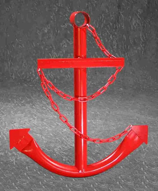 Amazon Com Red Anchor Wall Decor 3 Metal Nautical Navy Boat