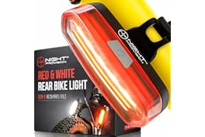 DUO-120C Red & White LED USB-C Bike Light Strobe Flashing Front or Rear Safety Warning Road Bike, Mountain Bike, BMX (DUO-120