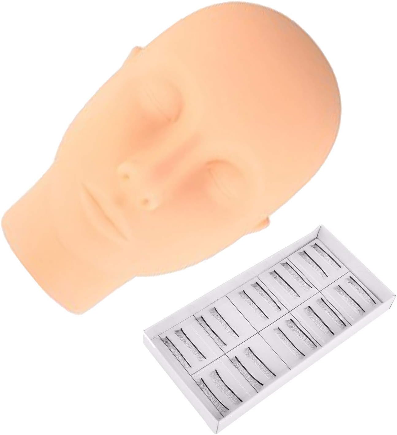 Beauty7 Eyelash Extension Mannequin Head Silicone Face with Detachable Eyelids