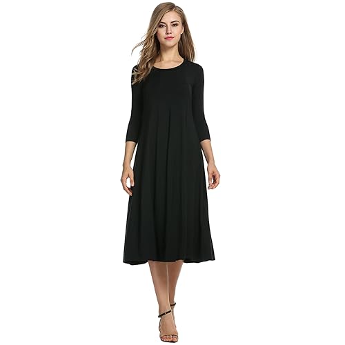 long sleeve mid length dress