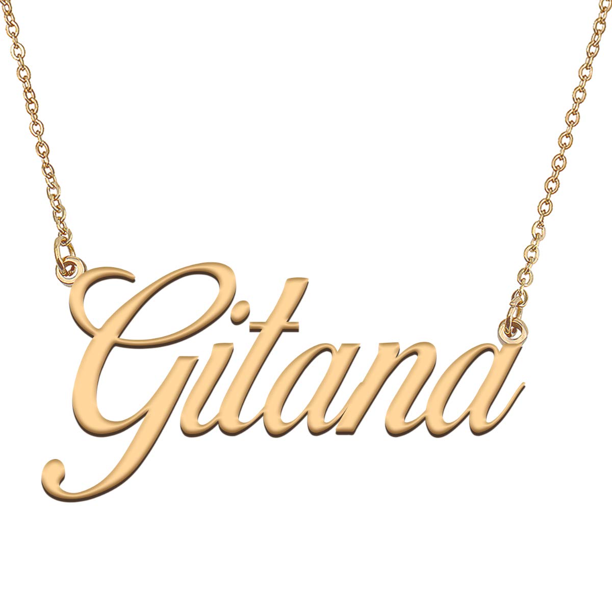 HUAN XUN Customized Custom Simple Any Name Necklace