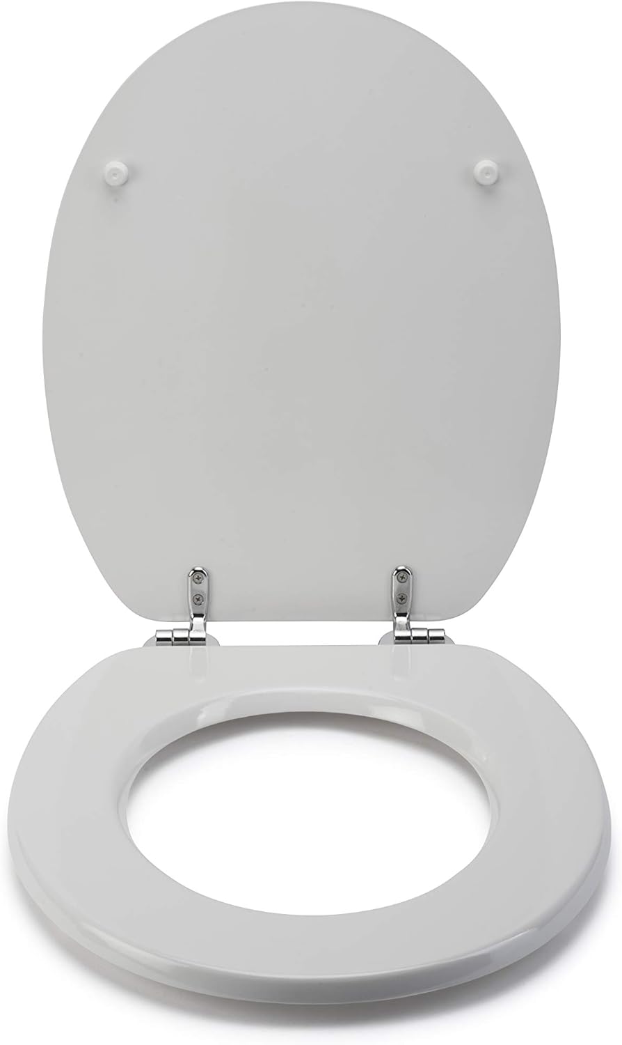 Croydex Hayward Flexi-Fix Wooden Toilet Seat, Tongue & Groove Design - Image 5