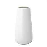 D'vine Dev 8 Inch Ceramic Flower Vase Textured Finishing, Minimalist Design for Kitchen, Bedroom, Living Room, Centerpieces, Office, Ivory, VS-XH-A-1