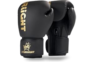 Valchiria Boxing Gloves for Men Women,Sparring Training Punching MMA Kickboxing Boxing Gloves,Black White Gold Boxing Gloves 