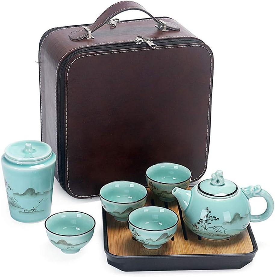 DOUP Tea Sets for Afternoon Tea with Teapot, Portable