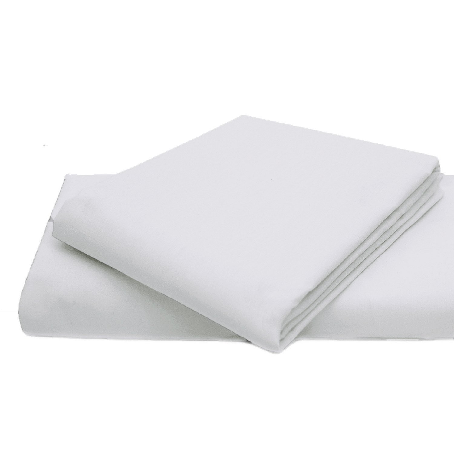 AmigoZone Cotton Percale Easy Care Polycotton Flat Sheet (White, King) — image 1