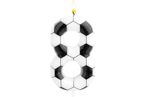 Soccer Birthday Candle, Number Cake Candles Football Cake Decorations for Women Men Birthday Celebration Sport Party Supplies