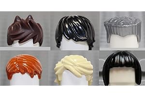 LEGO Ninjago Accessories: Ninja Set of 6 Hair Pieces (Loose) fits - Lloyd, Cole, Kai, Jay, NYA & Zane