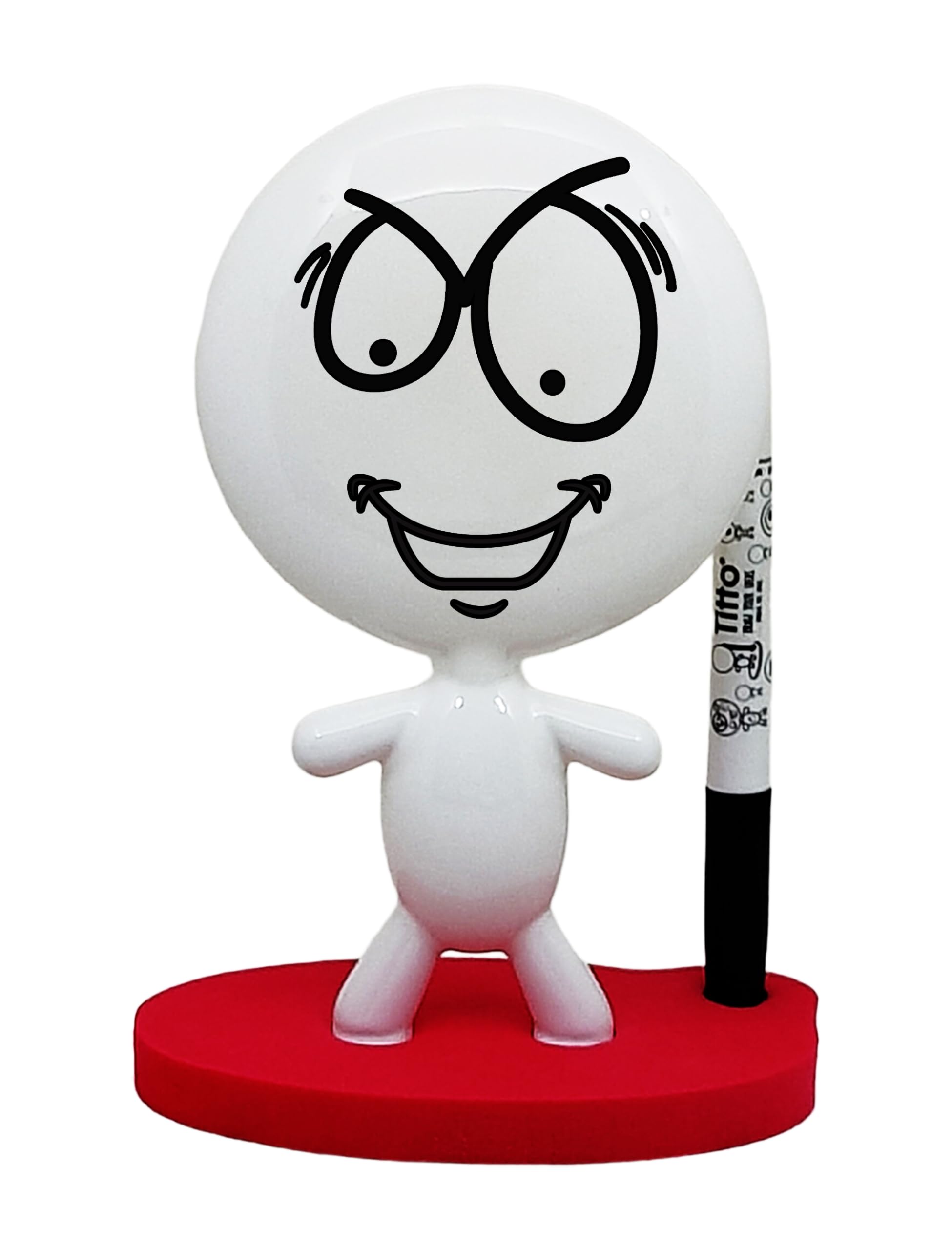 Photo 1 of Dry Erase Board Doll - TITTO Original, Draw Your Ideas - for Any Desk, Student or Office - Funny Doll - Red Office Coworkers Gift (Red)