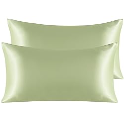NTBAY 2 Pack Satin King Pillowcases for Hair and