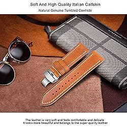 REZERO Handmade Genuine Leather Watchbands 22mm