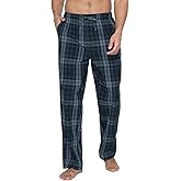 LAPASA Men's 100% Cotton Woven Plaid Pajama Pants Lounge Sleepwear Pj Lightweight Bottoms Soft Drawstring and Pockets M38