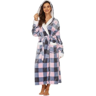 knee length dresses for ladies Ladies Honeycomb Fleece Dressing Gown-Lilac
