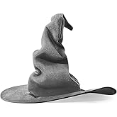 JenPen Women's Witch Hat Large Velvet Ruched Wizard Hat Witch Cosplay Costume Accessory for Halloween Party Masquerade