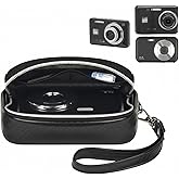 SAIKA Compact Camera Case for Kodak Pixpro FZ55/FZ45 for CAMKORY Digtal Point and Shoot 360° Protective Small Camera Bag with SD Card Holder Travel Pouch Accessories Storage (Case Only)