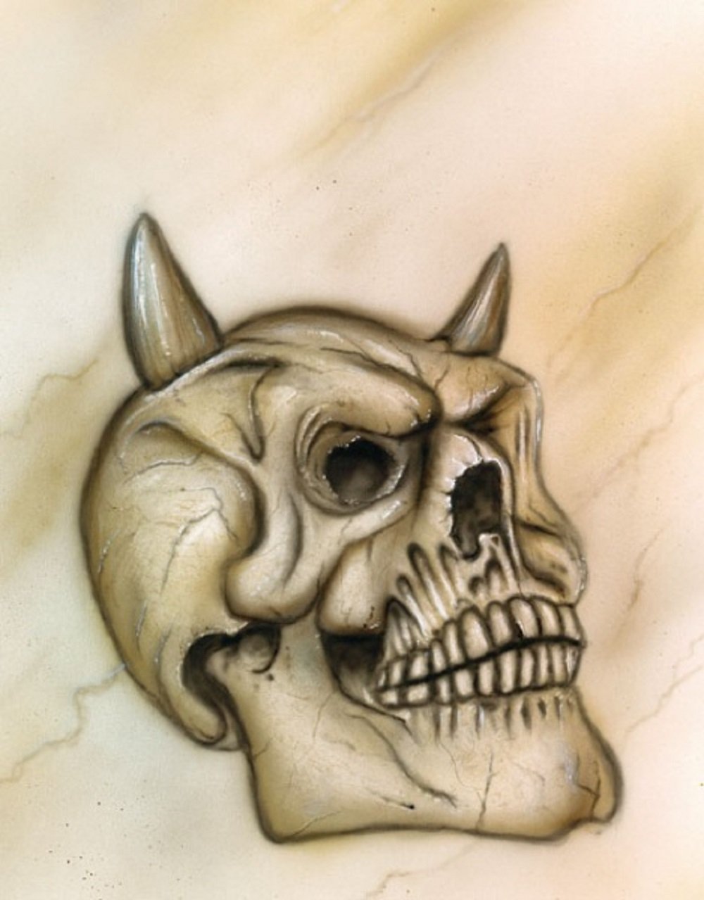 2 Stencils A4 Airbrush "Skull Set" SKULL Harder