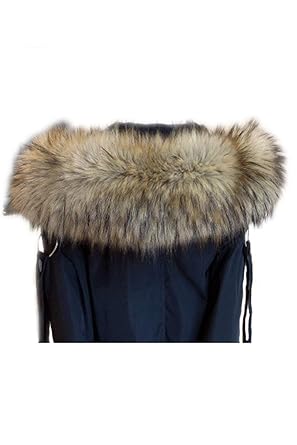 Zinmuwa Damen Faux Pelzkragen Kunstpelz Fellimitat Winter Warmen Schal - Kragen Mantel Pelzschal