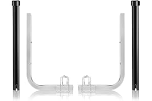 VONLX 40"/48" Adjustable Boat Trailer Guide-ons, Rustproof Electro-Galvanized Steel Trailer Guides, Boat Trailer Guides Poles with Black PVC Pipes Fit for Ski Boat, Fishing Boat, Sailboat Trailer 2PCS
