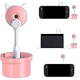 COKOYY Camera for Nintendo Switch 2 (2025), 720P HD Webcam USB-C Plug & Play, 360° Adjustable Angle Video Chat Switch 2 Camera with Sliding Privacy Lens Cover Cute Cat Design (Pink)