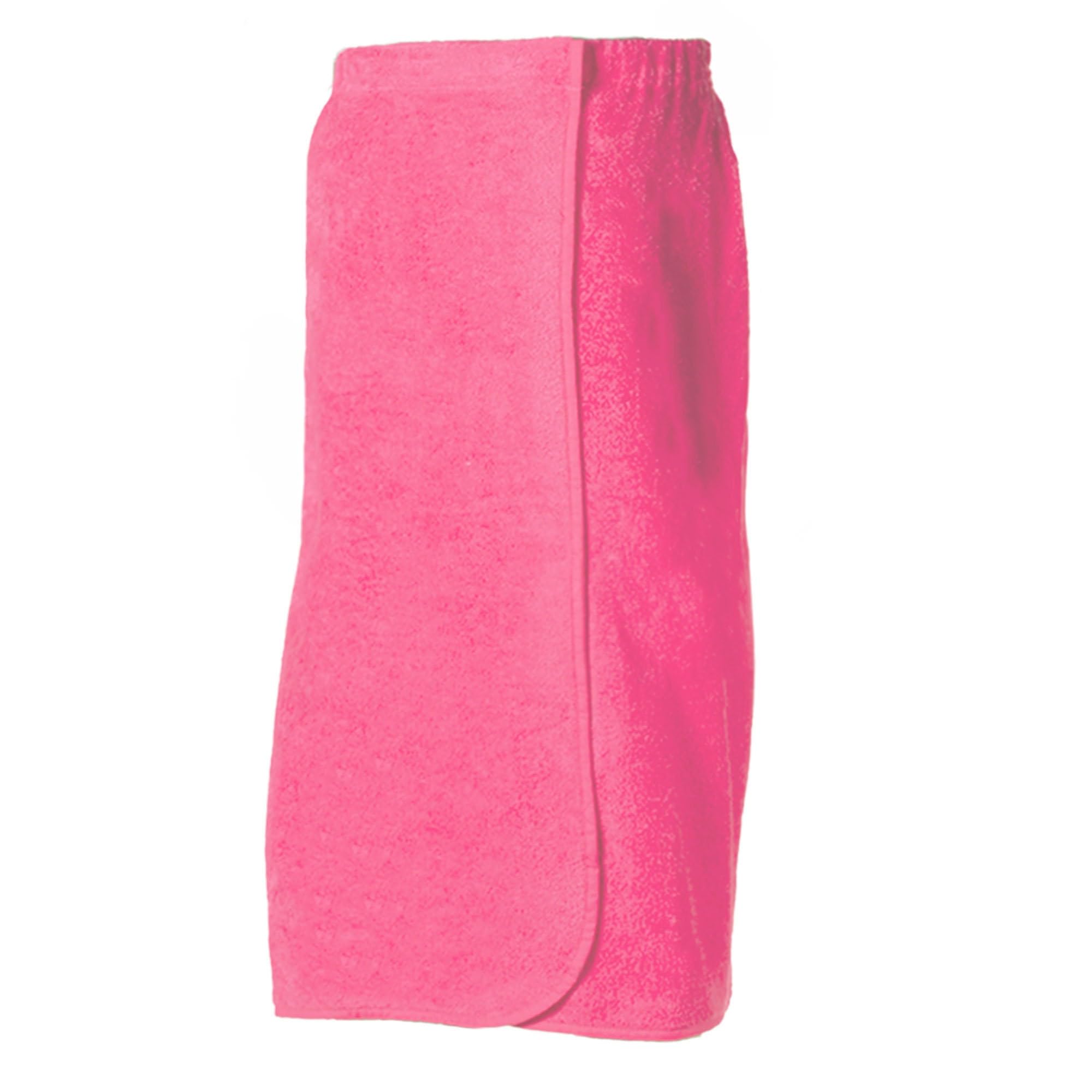 aztex Women's Towelling Cotton Sarong with Elasticated Back and Fastener - One Size, Beachwear Cover-Up