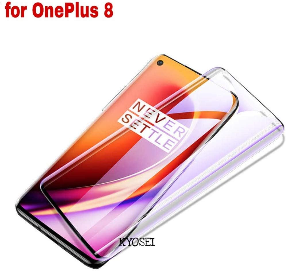 KYOSEI Tempered Glass for OnePlus 8/1+8 Advanced Border-Less Full Edge to Edge UV Screen Protector with Installation kit