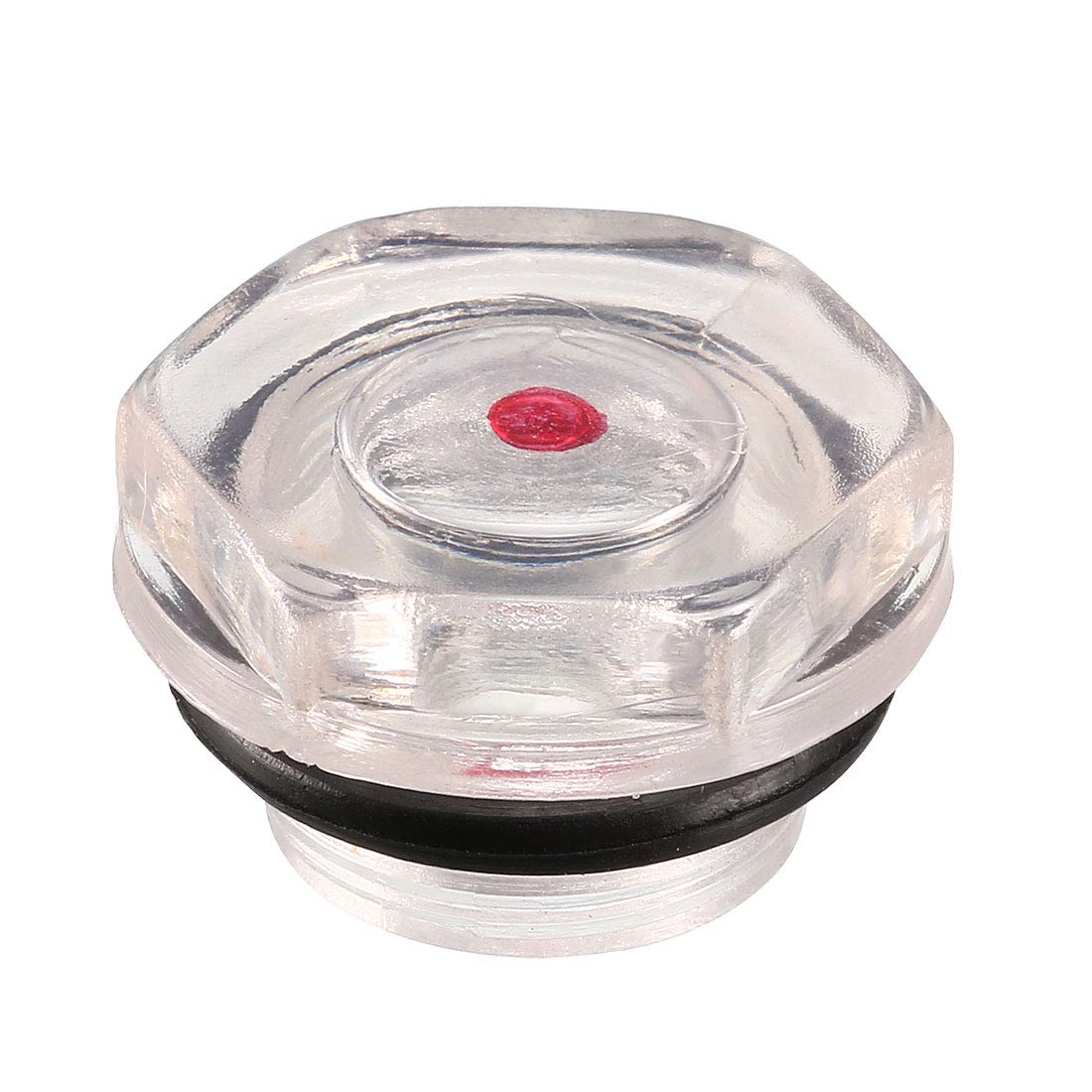 Sourcingmap 1/2 PT Thread Clear Plastic Air Compressor Fittings Oil Sight Glass