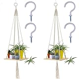 Supla 2 Pcs Wood Hanging Swing Rope Floating