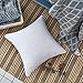 Oubonun 22 x 22 Throw Pillow Inserts (Set of 2) with 100% Cotton Cover - 22 Inch Square Interior Sofa Decorative Pillow Insert Pair - White Couch Pillow