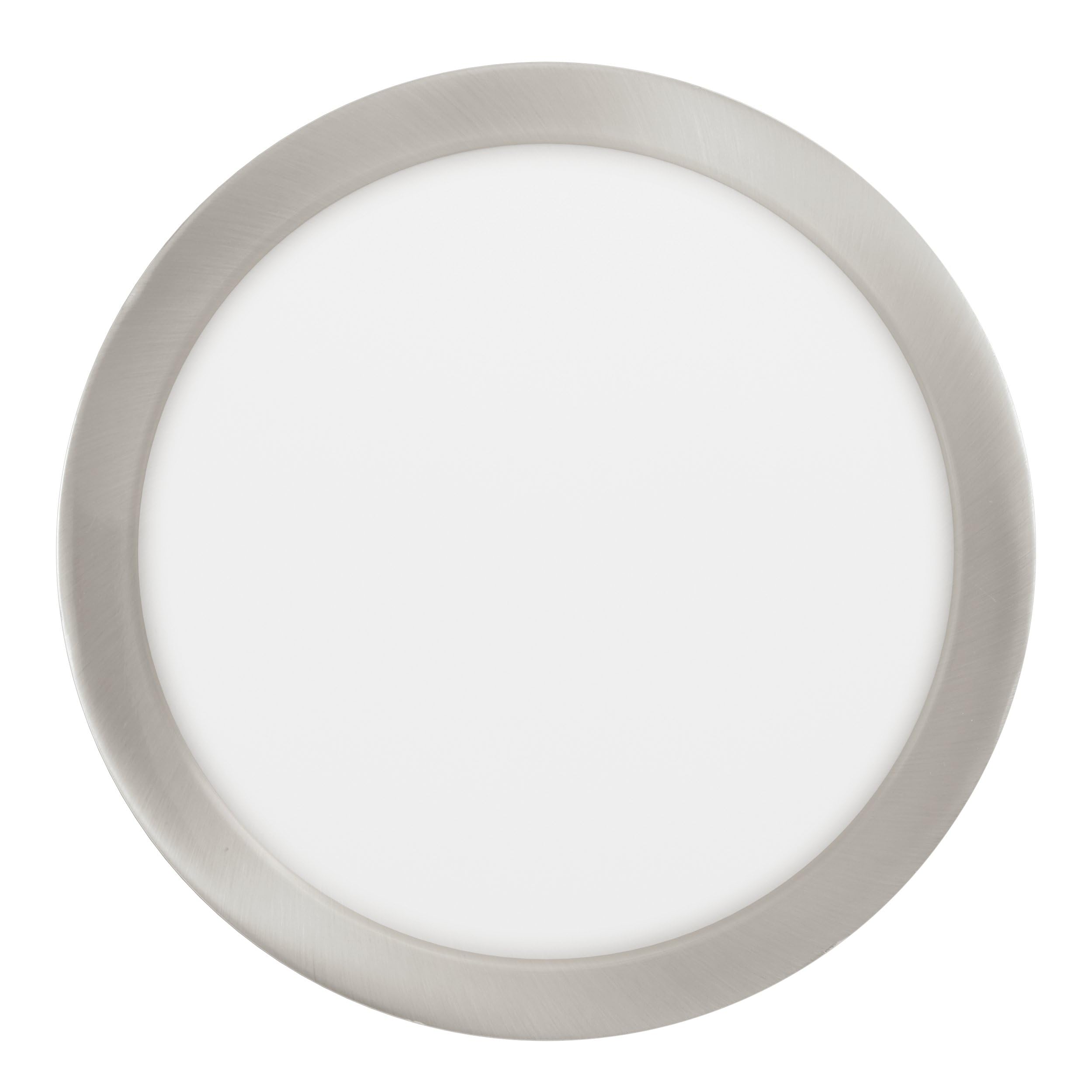 Eglo Connect.z Smart Home LED Bathroom Spotlight Fueva-Z, Flat spot Light for Ceiling, Ø 8.5 inches, ZigBee, app and Voice Control, Warm – Cool White, dimmable, Nickel-matt, IP44