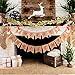OurWarm Burlap Merry Christmas Banner Christmas Burlap Banner for Home Christmas Decor