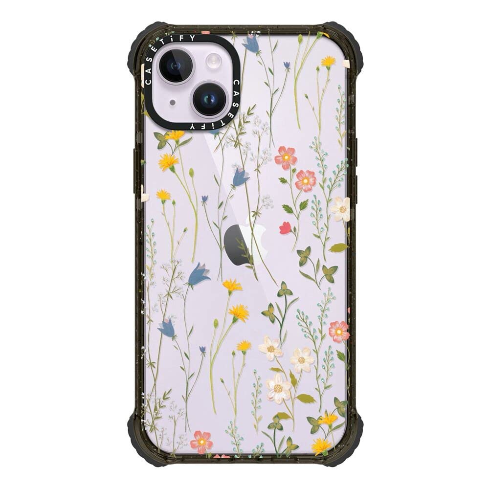 CASETiFY Ultra Impact iPhone 14 Plus Case [5X Military Grade Drop Tested / 11.5ft Drop Protection] - Dreamy Floral Pattern - Glossy Black — image 1
