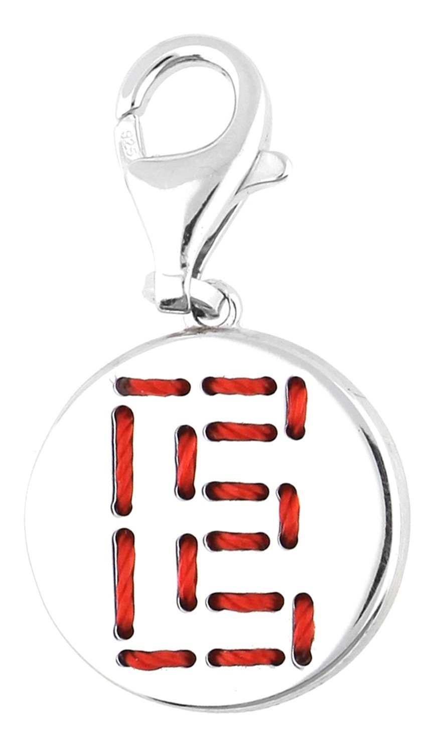 ESPRIT Women s Charm 925 Sterling Silver Rhodium Plated Letter Fabric ESCH91127A000 E