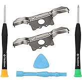 2 Pack Upgraded Bumpers Replacement LB RB Button Triggers Parts - Ultra Durable Version + T6 T8 Screwdriver Repair Kit Compatible with Xbox One Elite Controller