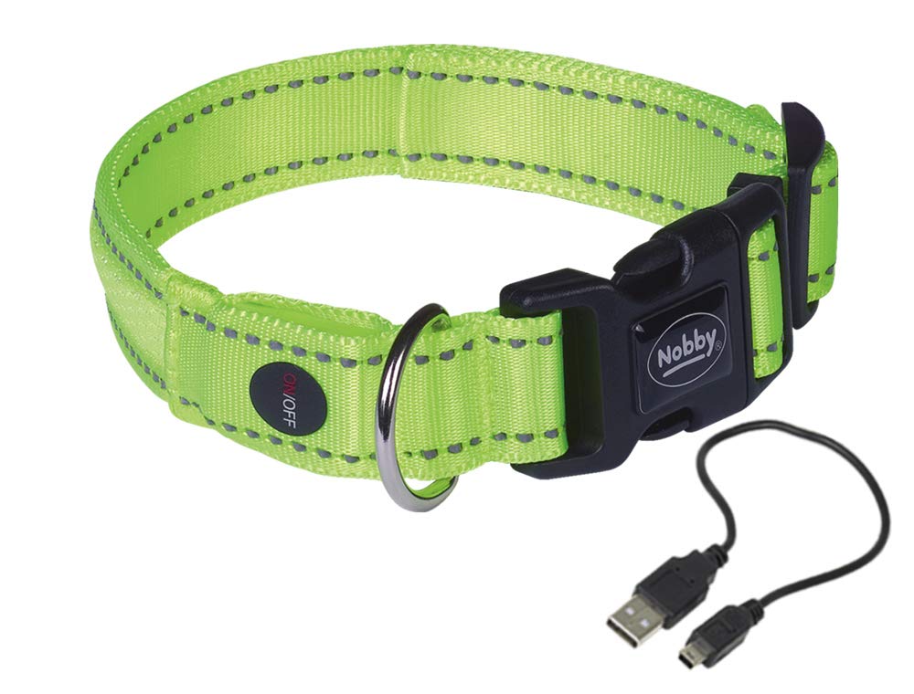 Nobby Flash Mesh LED Safety Collar Neon Yellow Small