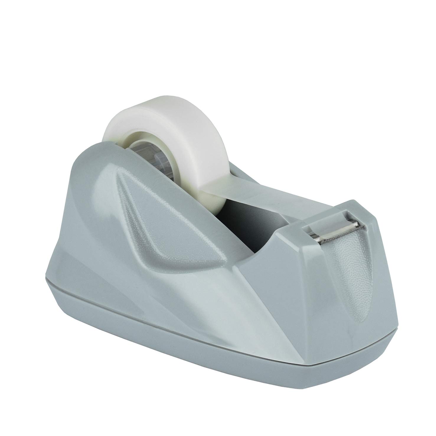 Acrimet Premium Desktop Tape Dispenser, Plastic, Non-Skid Base (Heavy Duty) (Platinum Color)