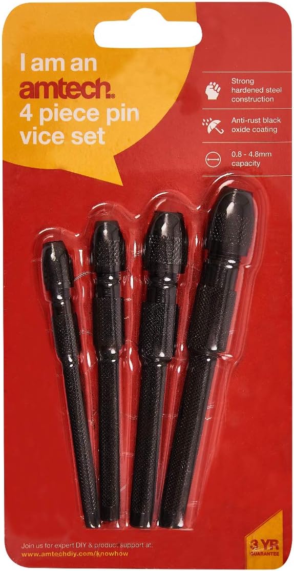 Amtech R0281 4 Piece pin vice Set, Transparent - Image 4