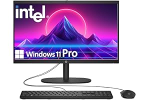 HP 2025 22" FHD All-in-One Desktop Computer • The New Version for Everyday Use • Latest 13th Gen Intel Quad-Core CPU • 8GB DDR5 • 128GB Storage • HDMI • Type-C • Wi-Fi • HD Webcam • Win11 Pro • Black